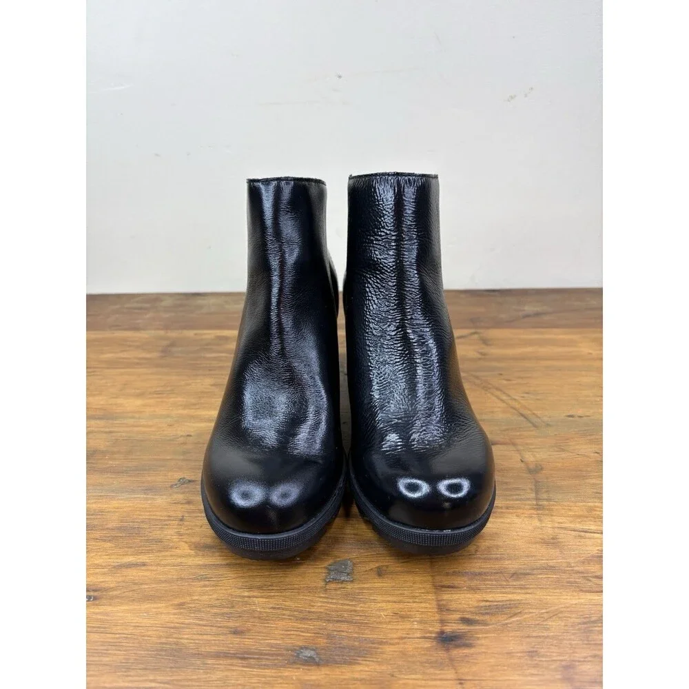 Sorel Joan of Arctic Wedge II Zip Boots 7.5 Womens Black Waterproof Leather